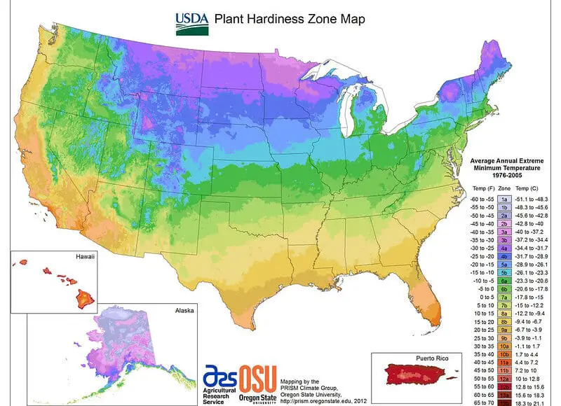 usda hardiness zones